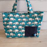 バクさんの折り畳める小さなお買い物バッグ