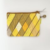 ピースワークポーチ ダイヤ柄 039 (autumn leaves yellow)