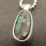 ボルダーオパールネックレス 【silver】天然石　オパール首飾り