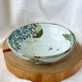 チコロット❤️三つ足浅鉢❤️すべて手描き❤️染付け❤️一品盛り❤️中鉢❤️フリーボウル❤️bowl❤️かぐや姫