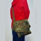 ドイツ軍BW迷彩テントシートショルダーバッグ カモフラージュバッグ