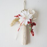 【11月早割・2026年新作】ホワイトダリアと鶴のお正月飾り