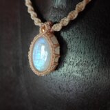 ムーンストーン×マクラメネックレス