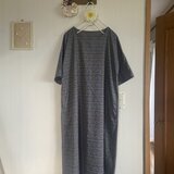 プレミアムコットンローンのバイカラードロップショルダーワンピース