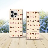 iPhoneスタンダード手帳型スマホケース （カメラ穴あり/はめ込みタイプ）【cute sweets（シャンパンカラー）】