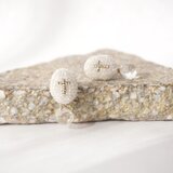 【 fragment of the sand,cross＋white-02】ピアス