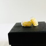 【天然石  イエロージェード×イエローオパール】イヤリング