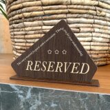 【送料無料】RESERVED ⭐︎⭐︎⭐︎ウォルナット サインスタンド リザーブ 予約席 予約札 卓上サイン 表示板