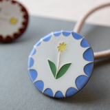 たんぽぽの花　ヘアアクセサリー　ブルー
