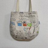 愉快なネコのラウンドトートバッグミニ