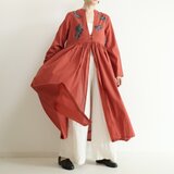 ローブギャザードレス・どんぐりの葉