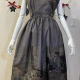 大島紬 パッチワーク カシュクールワンピース