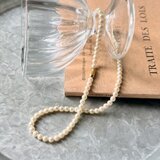 N300-ヴィンテージネックレス U.S.A. 1980s Faux pearl short necklace