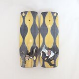 M 四角い下駄 立涌文様 三味右近