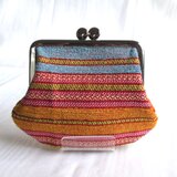 がま口：イタリア製ボーダー柄 A