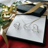 ✧ 氷標 Noël（こおりしるべ ノエル）✧ 14kgf クリスタル ネックレス&ピアス 送料無料・クリスマスギフトボックス入り