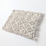 手紡ぎウールのポットマット・白《星》