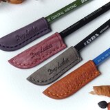 イタリア革の鉛筆キャップ（アソート）／ペンシルカバー／４個セット