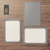 千鳥格子柄のメモ　黒　A7サイズ