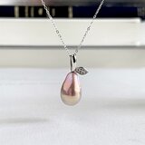 選べる ペアシェイプ型 ラベンダーピンク フルーツの形のペンダント