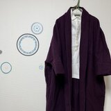 リピートしたい大人服　圧縮ウールのガウンコート　ワインレッド