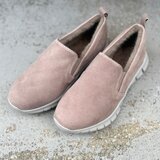 超軽量片足168ｇインナーファー&インソールボアこれからの季節に活躍！スリッポンシューズ　ベージュ