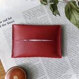 イタリア革のポケットティッシュケース/赤