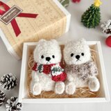 ぬくもりを巻いた冬のシロクマ | クリスマス限定2体セット【受注生産】