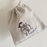 おさんぽ巾着　oyasumi