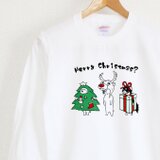 やる気のない犬たちのクリスマスパーティー　ロンT　ユニセックス