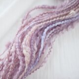 パステルパープル｜22g/太め並太｜ウール｜モヘア｜手紡ぎ糸