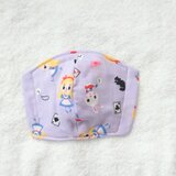 Wガーゼのキッズ立体マスク  アリス 紫