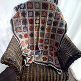 手編みのブランケット（アスター）