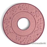 【お取り寄せ】南部鉄器 鍋敷き 釜敷 丸桜（大）13.5cm チョコ色 日本製
