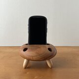 木製スマホスピーカースタンド Woo-fo【クスノキ】