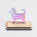 透明感と色が美しいチワワ（スムースコート）のリングピロー　名入れ・記念日刻印