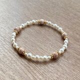 ヴィンテージビーズ 淡いピンク パール ブレスレット
