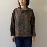 着物リメイクプルオーバー　更紗