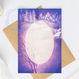 （59）冬のの森の風景のポストカード　3枚セット