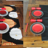 r99　飾り軸付　106x30cm　帯 テーブルランナー　テーブルセンター　おしゃれ　リメイク　お正月　ひな祭り