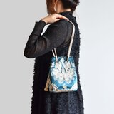 ベニスポシェットマリンバッグブルー　クリスマススペシャルエディション　着物・パーティ・ギフトにも◎