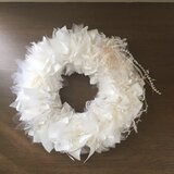 布リース　ミルキーホワイト〔24.5センチ〕