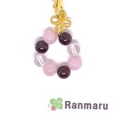 ガーネット/クンツァイト/パワーストーン/天然石/誕生石/花/可愛い/ストラップ/キーホルダー⭐️