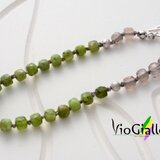 ネフライトとグレーオニキスのブレスレット