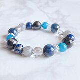 ❤️〈444〉【過去から脱却し、新しいステージへ導く】 カイヤナイト 天眼石 アパタイト ラピスラズリ 天然石 ブレスレット