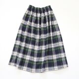 【即納】播州織 高品質 ネルチェック ギャザースカート（ドレスゴードン）両面起毛