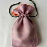 巾着袋＊正絹/紅絹