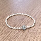 スカイブルートパーズ 天然石 ホワイト ブレスレット