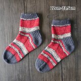 手編みの靴下［洗濯機ok］