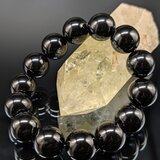 【最高品質・鑑別済み・最強守護】モリオン・16mm・黒水晶・ブレスレット